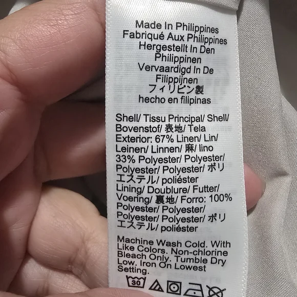 EUC J. Crew Kate Straight-Leg Pant in Stretch Linen Blend Ivory‎ Size 0P - Picture 10 of 11